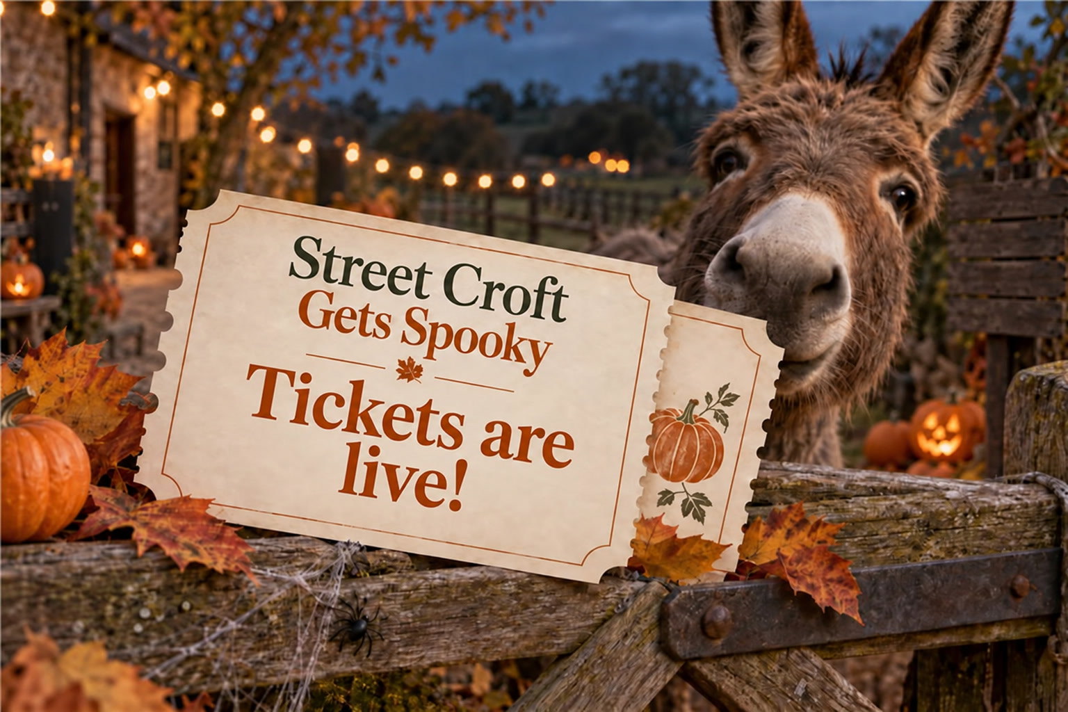 Street Croft Gets Spooky — tickets are live, Thursday 29th October at the farm